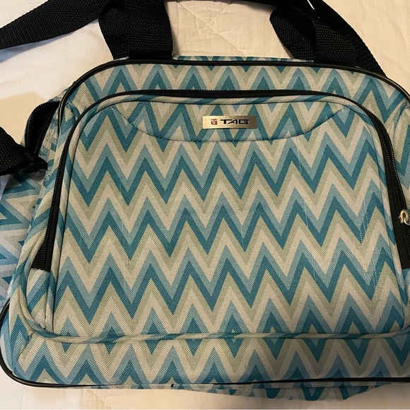 Tag Handbags - TAG Zigzag Blue Green White Carry On Travel Bag